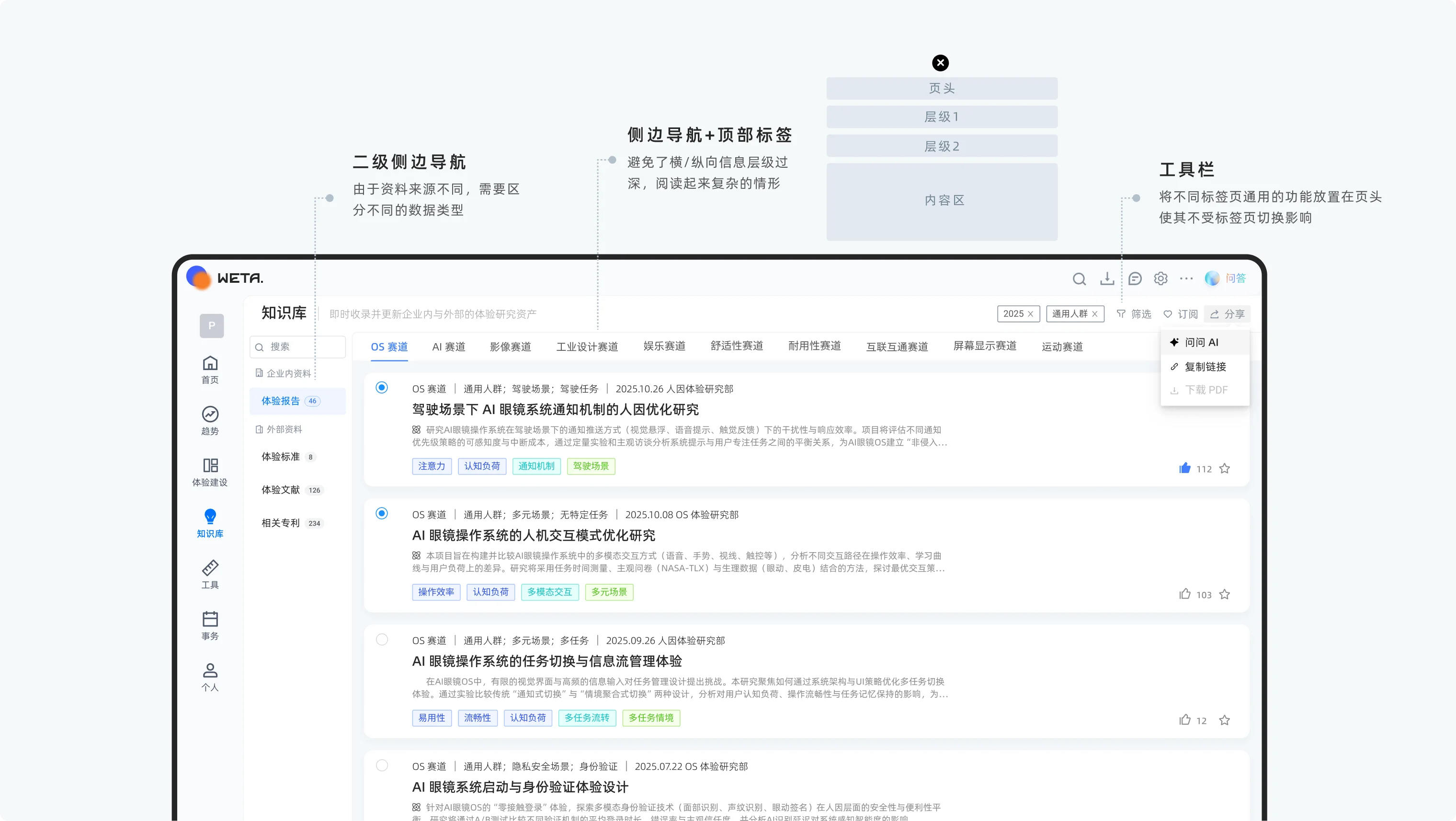 知识库清晰层级与导航结构